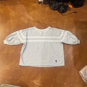 Free People Long Sleeve Off Shoulder Sweat Shirt